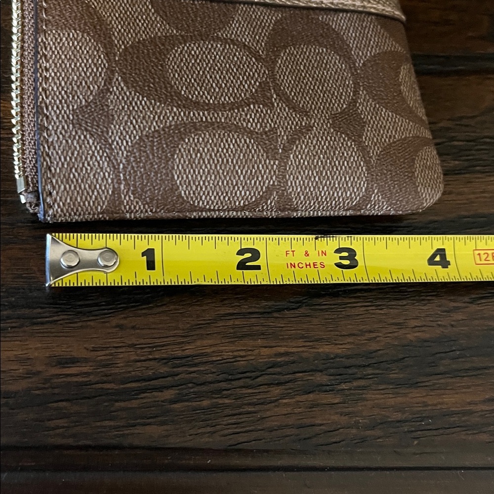 Coach Gold and Brown Signature Wristlet - Picture 8 of 8